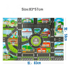 Load image into Gallery viewer, 130*100CM Large City Traffic Car Park Play Mat Waterproof Non-woven Kids Playmat Pull Back Car Toys for Children's Mat