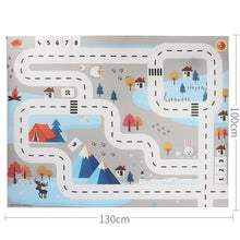 Load image into Gallery viewer, 130*100CM Large City Traffic Car Park Play Mat Waterproof Non-woven Kids Playmat Pull Back Car Toys for Children's Mat