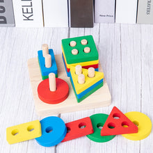 Load image into Gallery viewer, HOT SALE Baby Toys Colorful Wooden Blocks Baby Music Rattles Graphic Cognition Early Educational Toys For Baby 0-12 Months