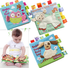 Load image into Gallery viewer, Animal Style Monkey/Owl/Dog Newborn Baby Toys Learning Educational Kids Cloth Books Cute Infant Baby Fabric Book Ratteles Toy