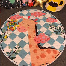 Load image into Gallery viewer, Animal Print Round Kids Rug Toys Infant Carpet Baby Play Mat Cotton Developing Mat Rug Puzzle Children's Carpet Play Mat Storage