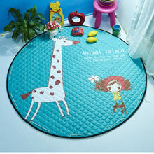 Load image into Gallery viewer, Animal Print Round Kids Rug Toys Infant Carpet Baby Play Mat Cotton Developing Mat Rug Puzzle Children's Carpet Play Mat Storage