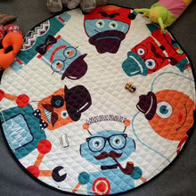 Load image into Gallery viewer, Animal Print Round Kids Rug Toys Infant Carpet Baby Play Mat Cotton Developing Mat Rug Puzzle Children's Carpet Play Mat Storage