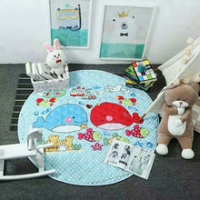 Load image into Gallery viewer, Animal Print Round Kids Rug Toys Infant Carpet Baby Play Mat Cotton Developing Mat Rug Puzzle Children's Carpet Play Mat Storage