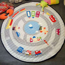 Load image into Gallery viewer, Animal Print Round Kids Rug Toys Infant Carpet Baby Play Mat Cotton Developing Mat Rug Puzzle Children's Carpet Play Mat Storage