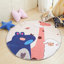 Load image into Gallery viewer, Animal Print Round Kids Rug Toys Infant Carpet Baby Play Mat Cotton Developing Mat Rug Puzzle Children's Carpet Play Mat Storage