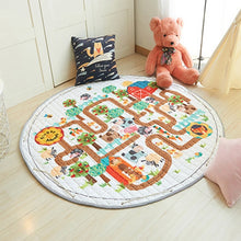 Load image into Gallery viewer, Animal Print Round Kids Rug Toys Infant Carpet Baby Play Mat Cotton Developing Mat Rug Puzzle Children's Carpet Play Mat Storage