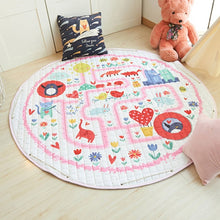 Load image into Gallery viewer, Animal Print Round Kids Rug Toys Infant Carpet Baby Play Mat Cotton Developing Mat Rug Puzzle Children's Carpet Play Mat Storage